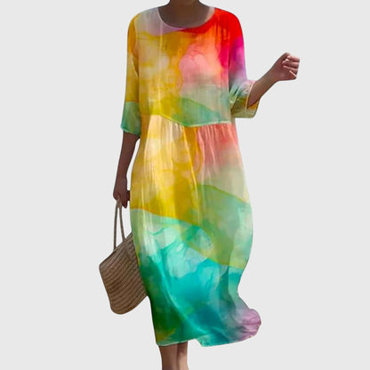 Vera™ | Elegante Vestido Maxi con Estampado Floral