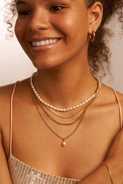 María Anisia™ | Collar Minimalista con Colgante de Perla