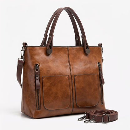 Marvella™ | Bolso de hombro atemporal en cuero vegano
