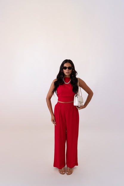 Valentina™ | Conjunto 2 Piezas Top y Pantalón Palazzo