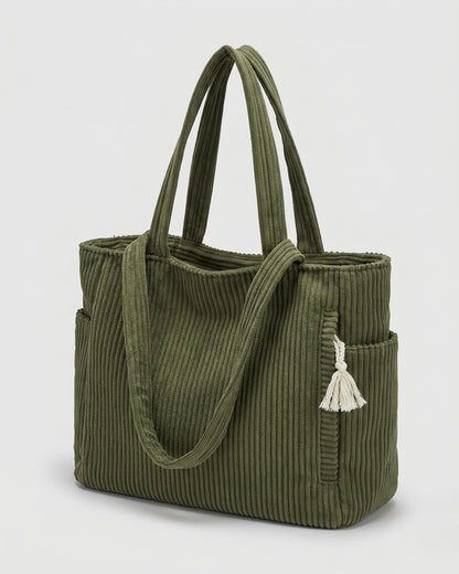 Margaux™ | Tote bag acanalado con detalle cordón