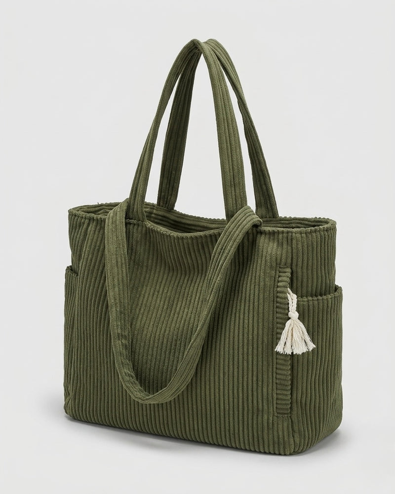 Margaux™ | Tote bag acanalado con detalle cordón