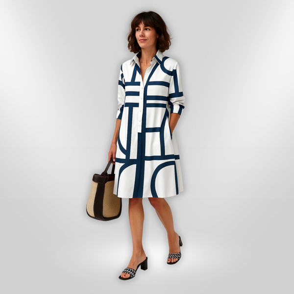 Susana™ | Geometric Midi Dress