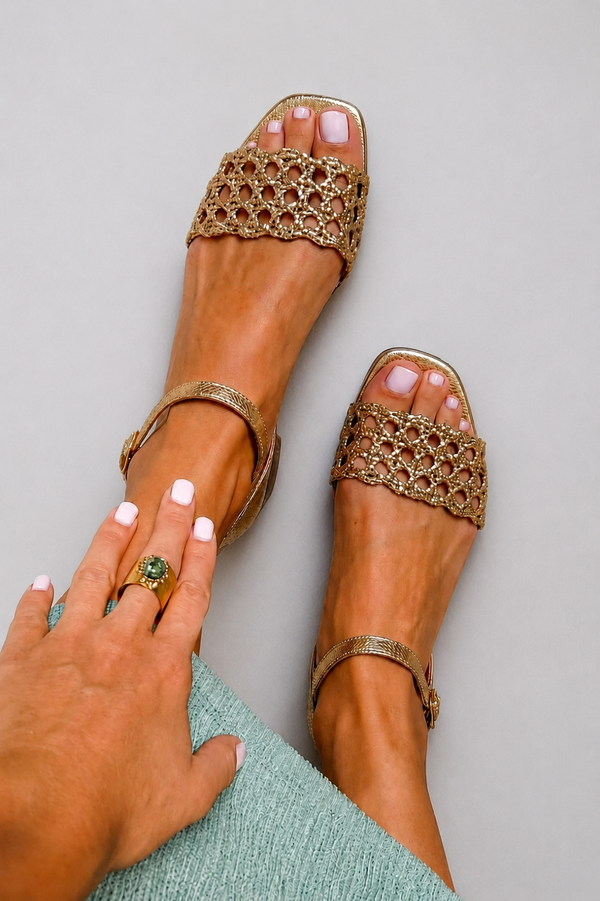 Andrea™ | Sandalias Doradas Encanto de Verano