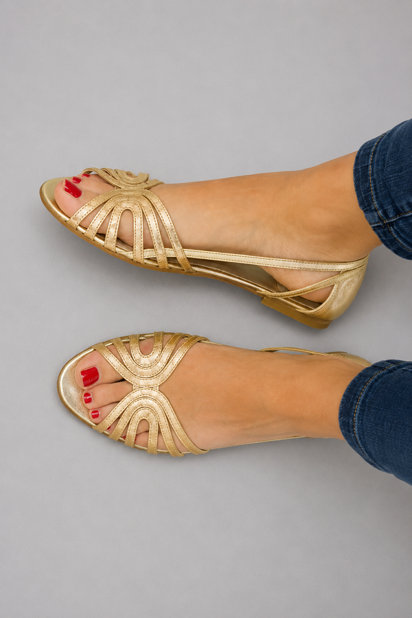 Tania™ | Sandalias Doradas Luz de Verano