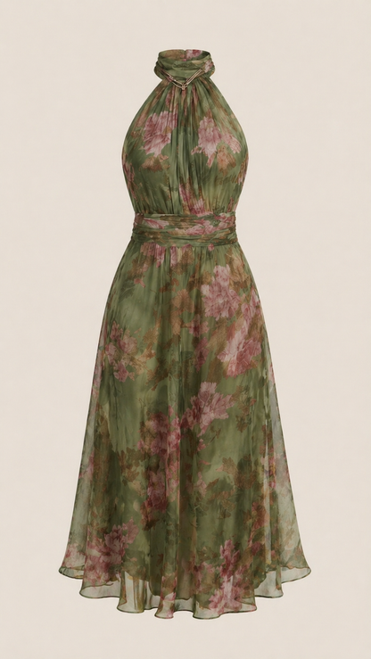 María Reyes™ | Elegante vestido con estampado floral