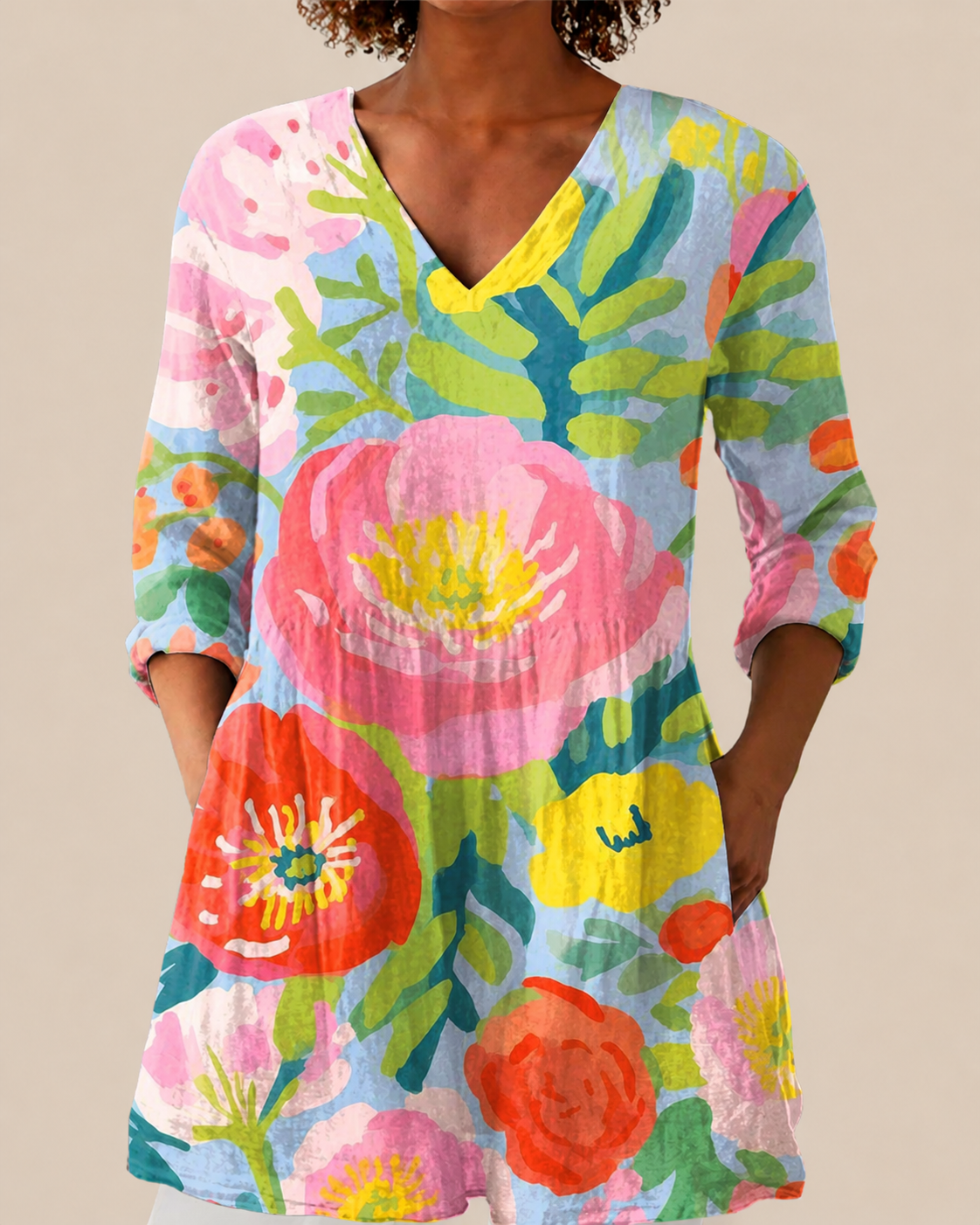 Leocadia™ | Blusa Oversize con Estampado Vibrante
