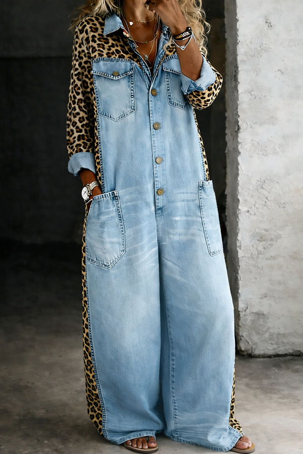 Miren™ | Mono denim estampado leopardo