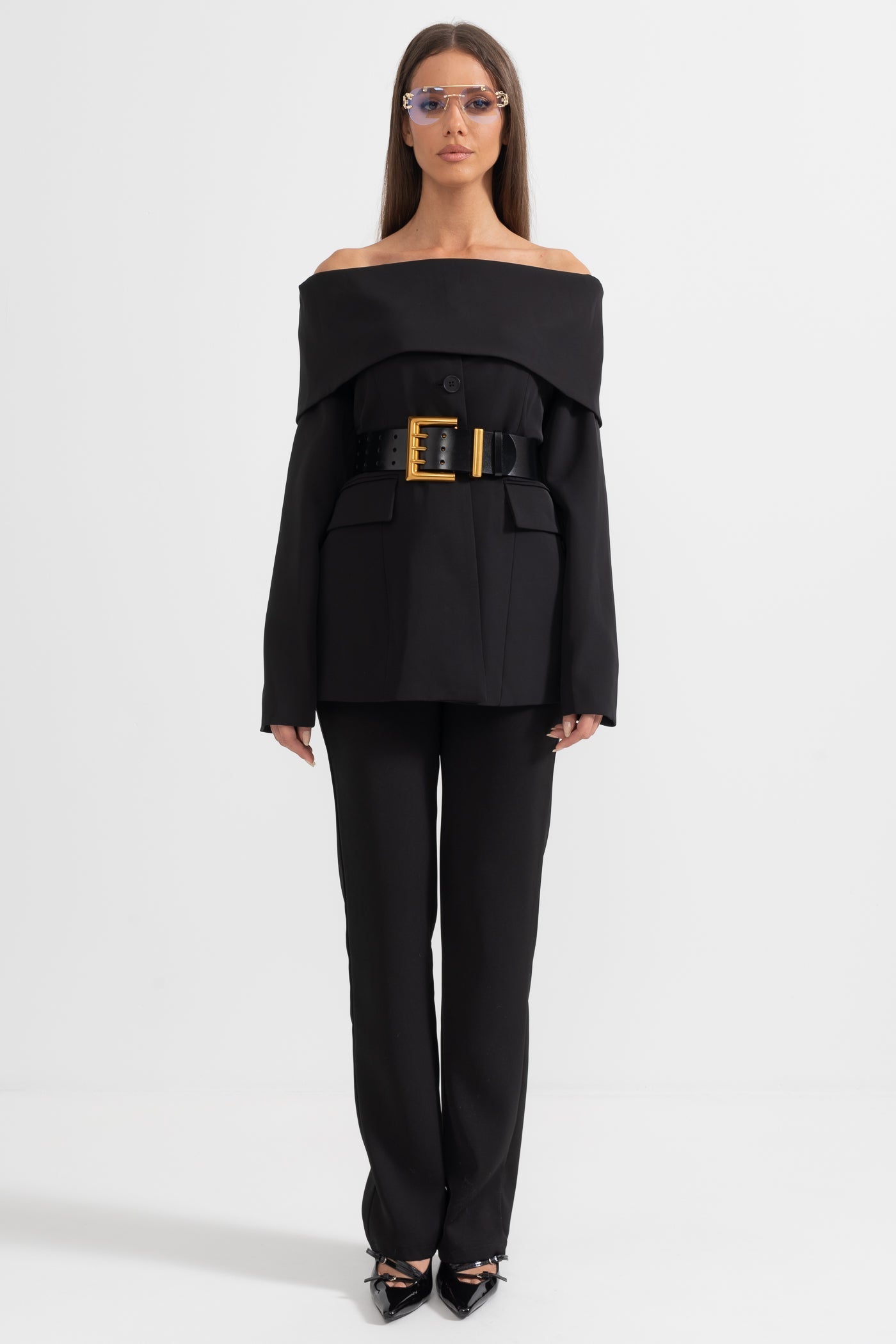 Sélithra™ | Chaqueta negra hombros calados