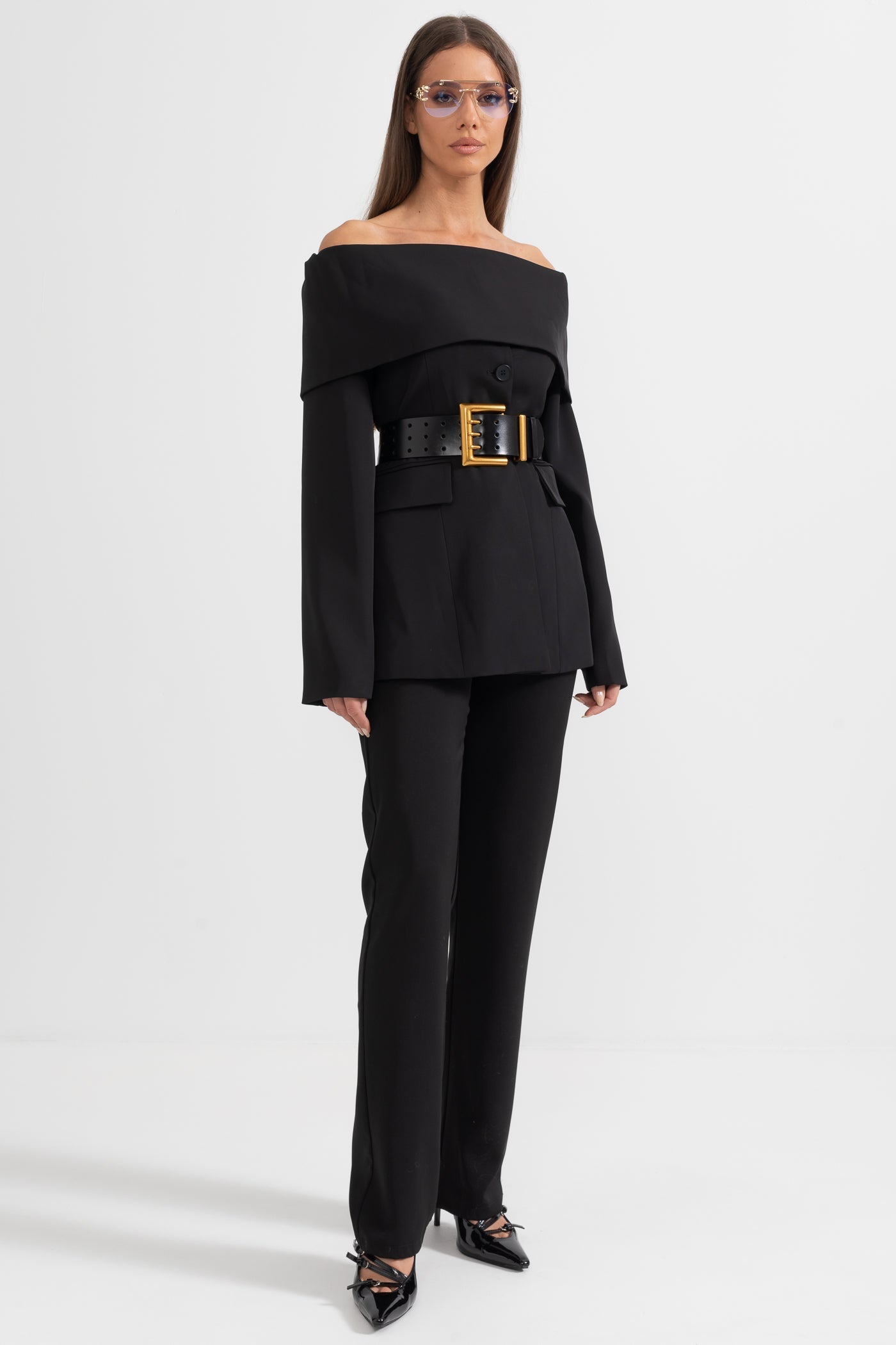 Sélithra™ | Chaqueta negra hombros calados