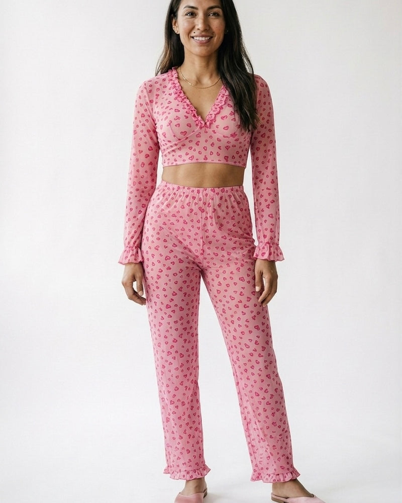 Solange™ | Pijama largo de algodón manga larga