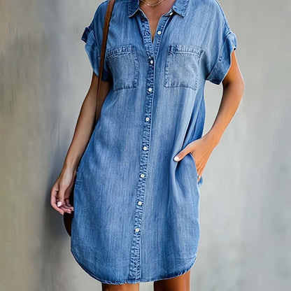Iratxe™ | Vestido denim con botones