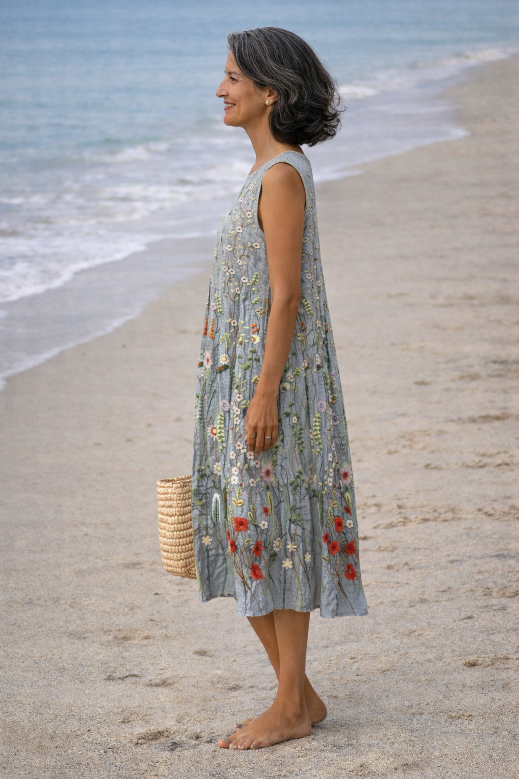 Romane™ | Vestido midi flores salvajes