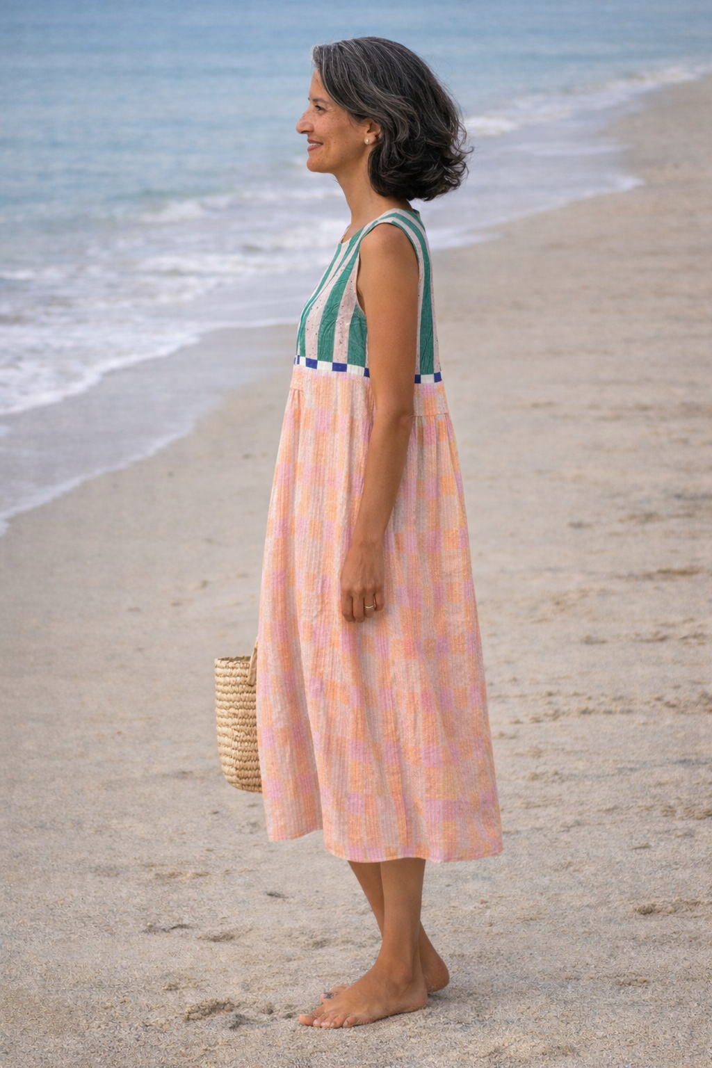 Victoire™ | Vestido midi rayas pastel