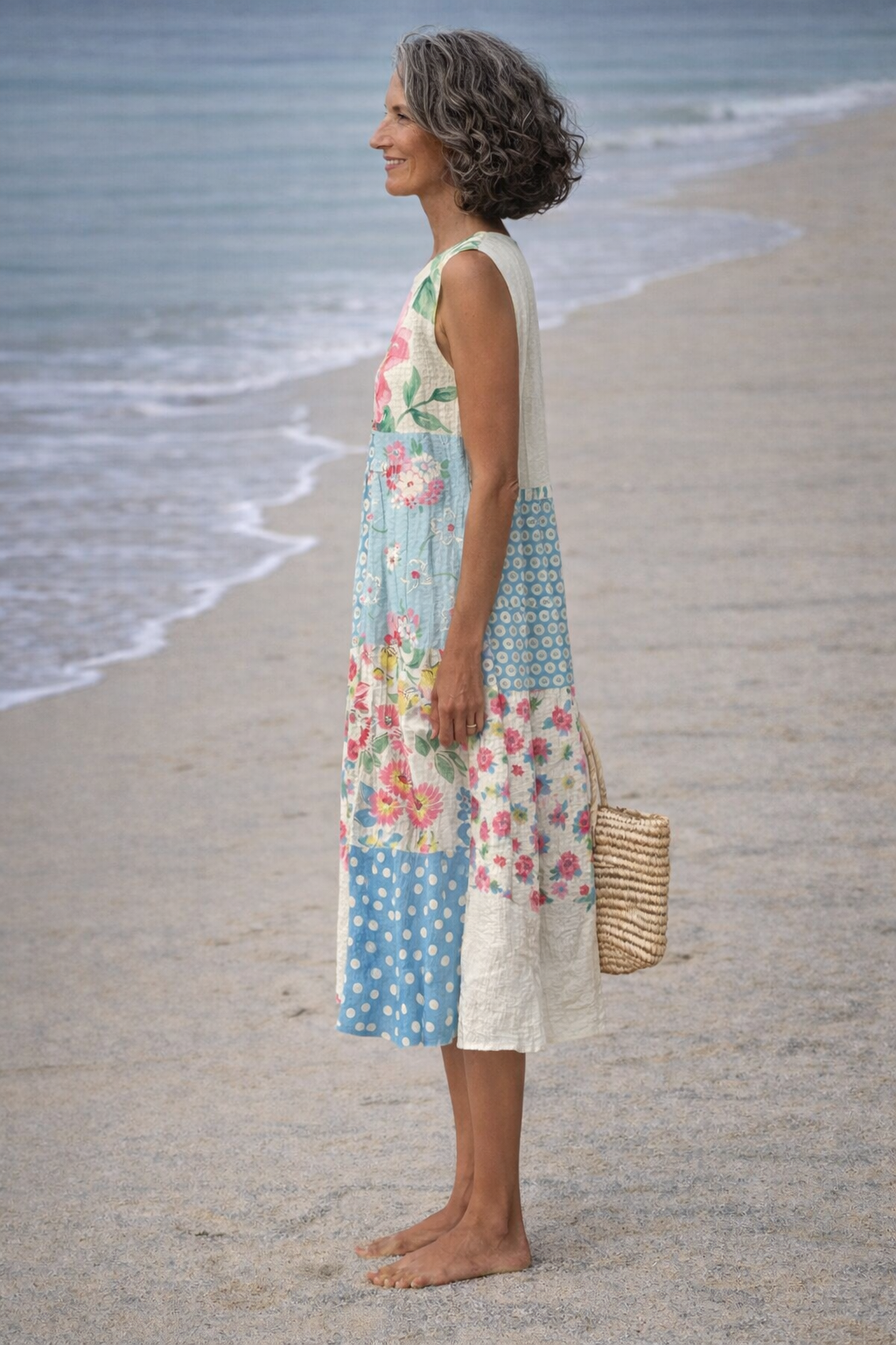 Inès™ | Vestido Midi Patchwork