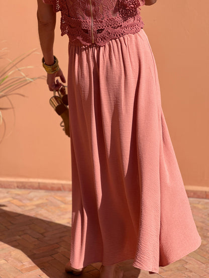 Frida™ | Pastel Pink Flowy Skirt