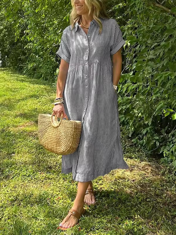 Griselda™ | Camisa Vestido Rayada