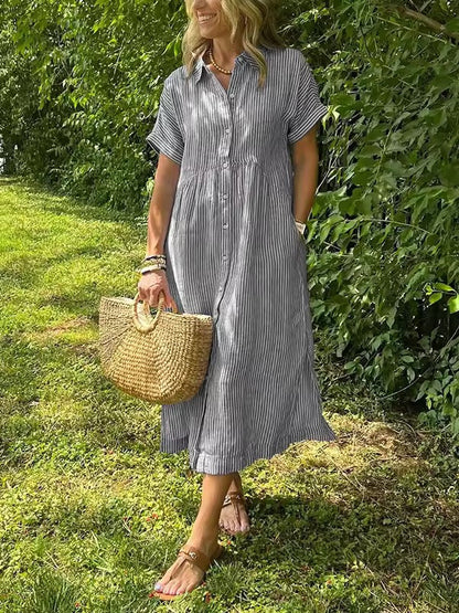 Griselda™ | Camisa Vestido Rayada