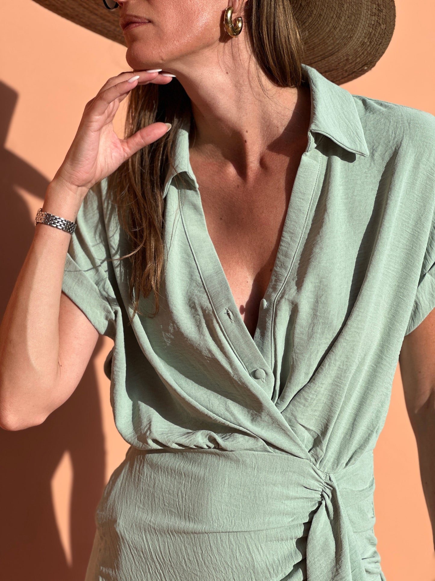 Alondra™ | Robe Fluide Vert d'Eau