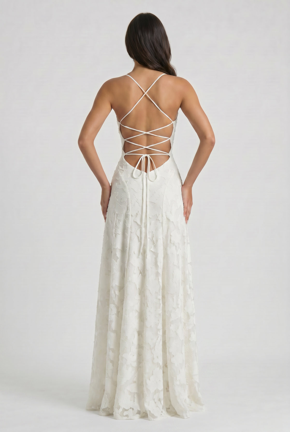 Eloísa™ | Maxi Dress with Cowl Neck and Lace-Up Back