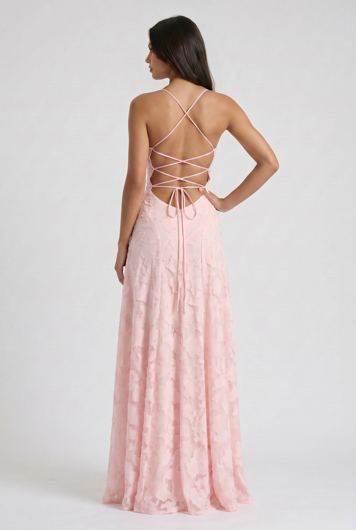 Eloísa™ | Maxi Dress with Cowl Neck and Lace-Up Back
