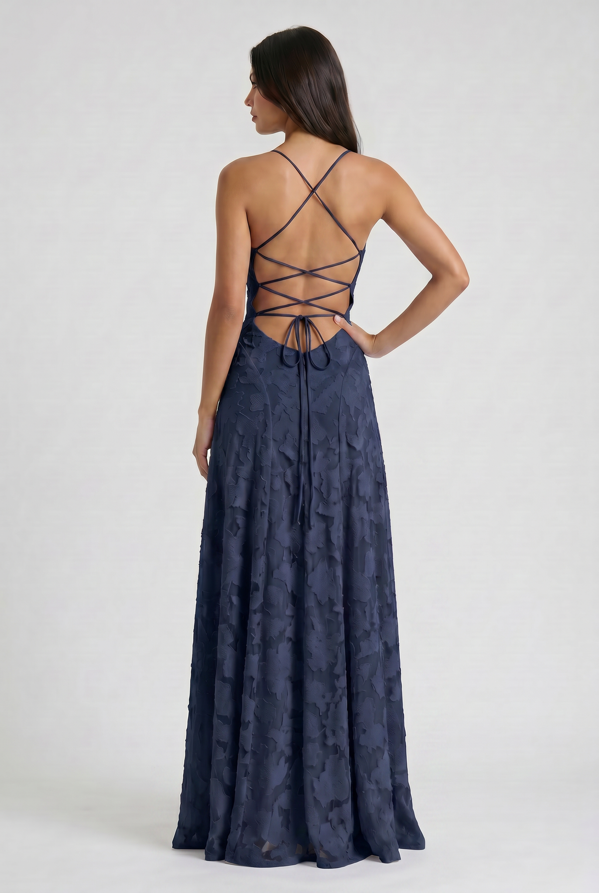Eloísa™ | Maxi Dress with Cowl Neck and Lace-Up Back