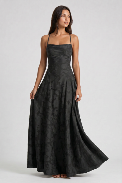 Eloísa™ | Maxi Dress with Cowl Neck and Lace-Up Back