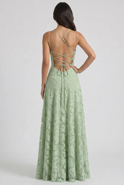 Eloísa™ | Maxi Dress with Cowl Neck and Lace-Up Back