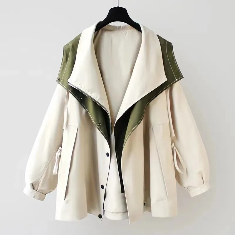 Maëlys™ | Trench-coat moderno bicolor