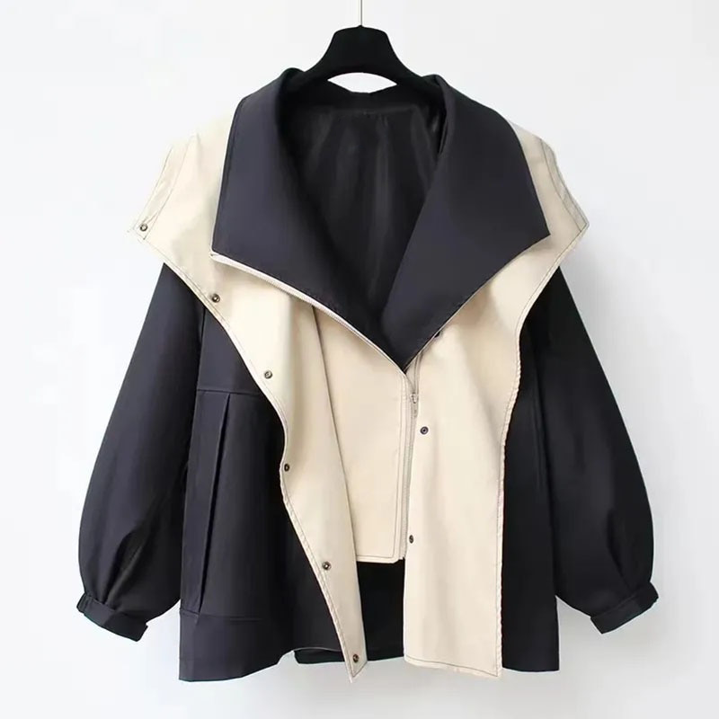 Maëlys™ | Trench-coat moderno bicolor