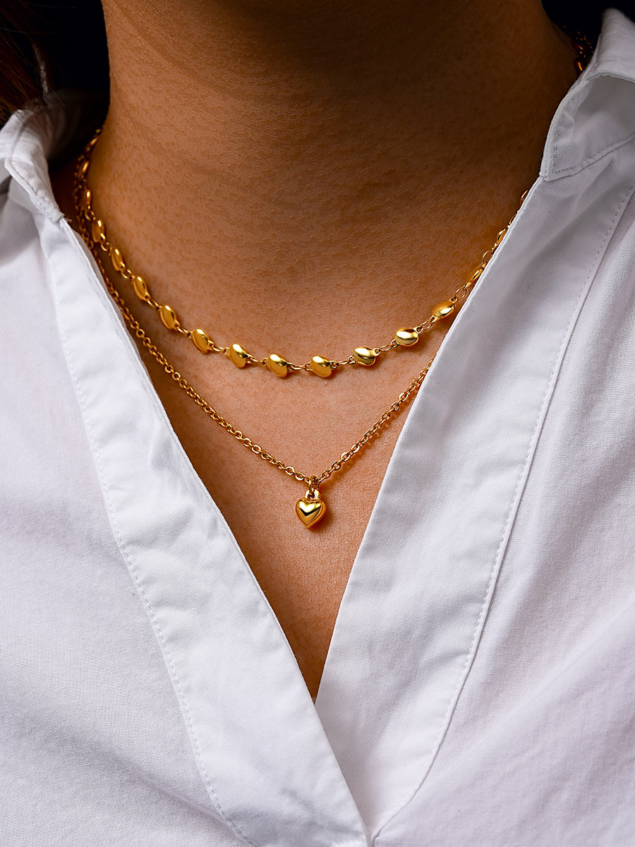 María Lorea™ | Collar con colgante de corazón de alivio