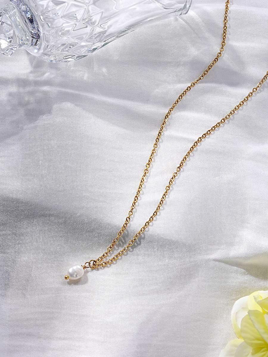 María Anisia™ | Collar Minimalista con Colgante de Perla