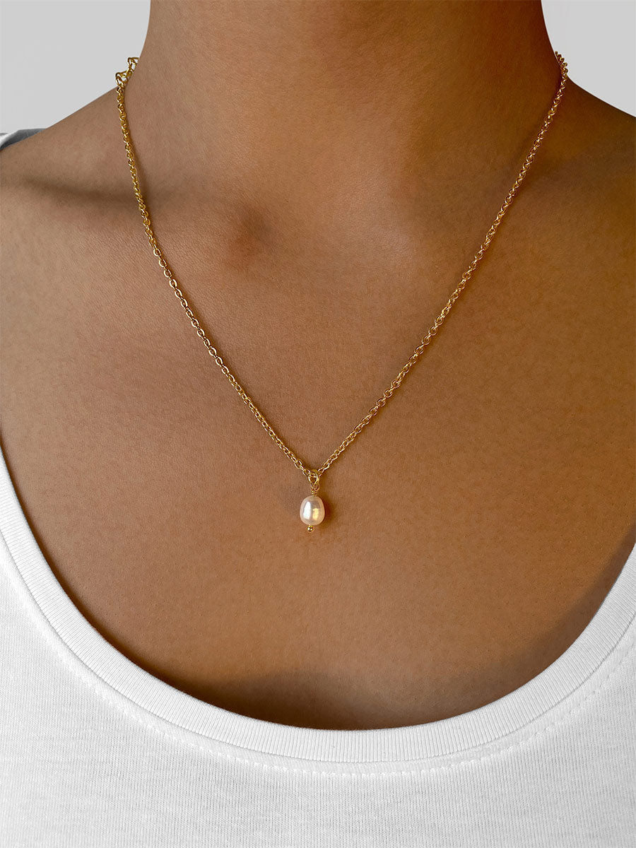 María Anisia™ | Collar Minimalista con Colgante de Perla