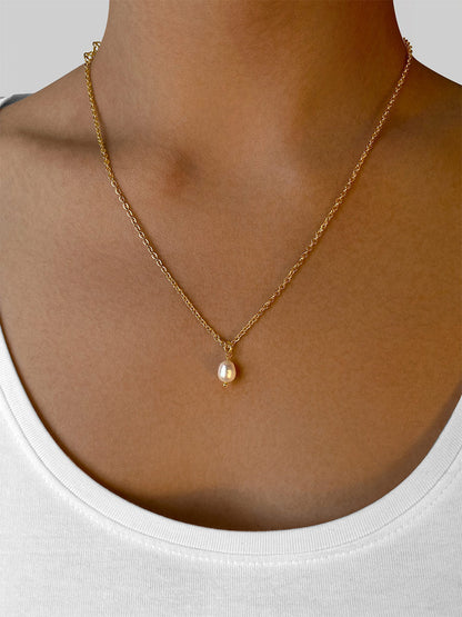 María Anisia™ | Collar Minimalista con Colgante de Perla