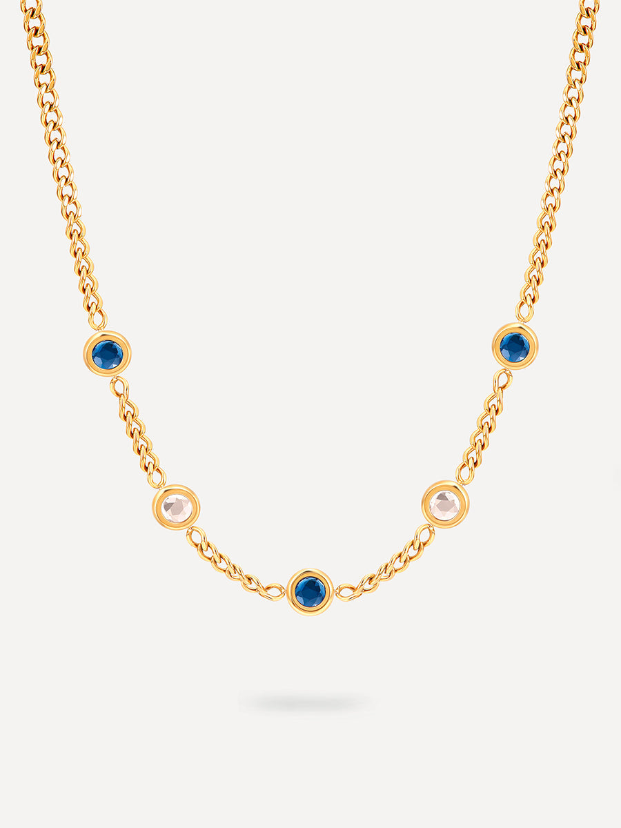 María Emma™ | Collar Dueto - Mar y Cielo