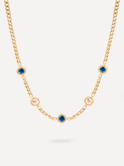 María Emma™ | Collar Dueto - Mar y Cielo