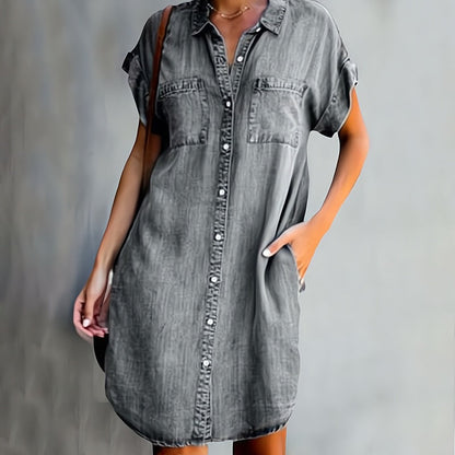 Iratxe™ | Vestido denim con botones