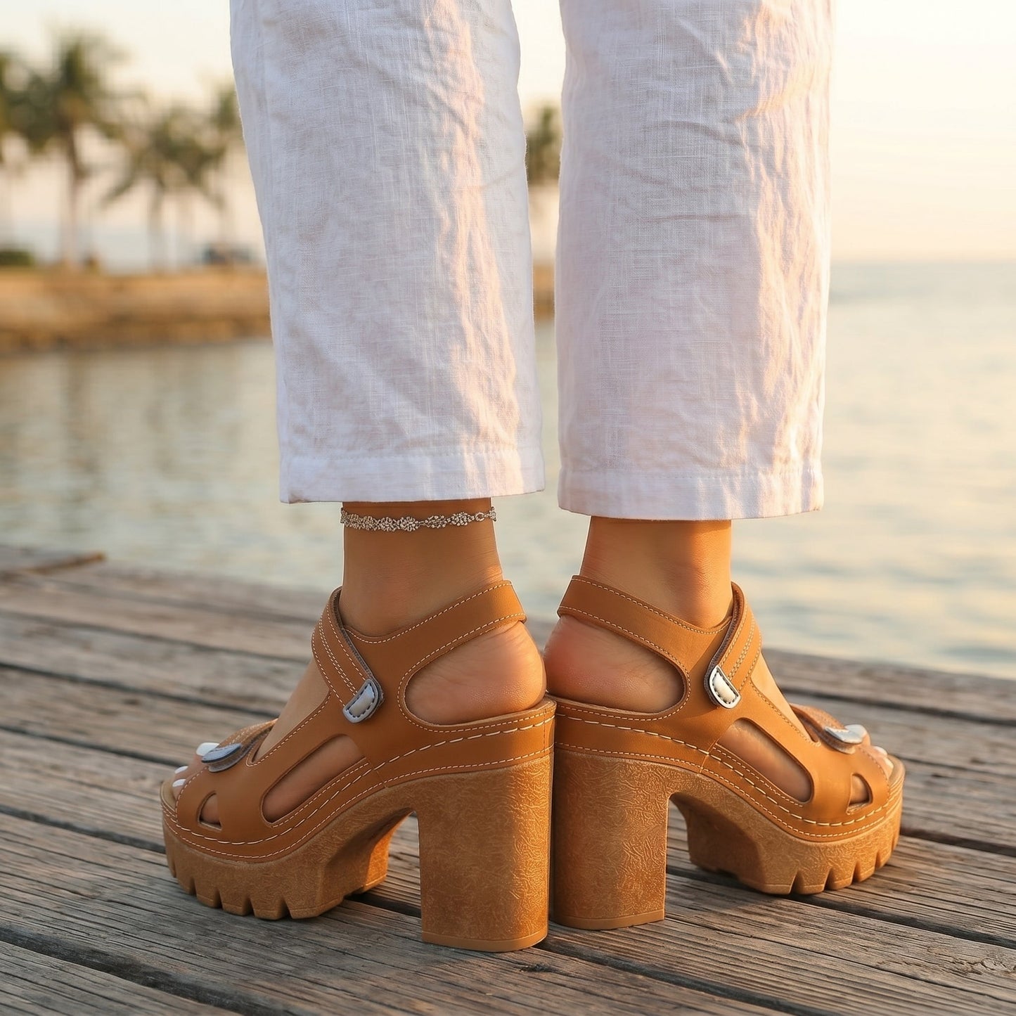 Adriana™ | Sandalias con Plataforma y Tacón Ancho