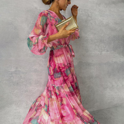 Lía™ | Vestido Cruzado con Diseño Floral