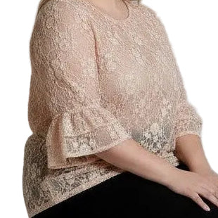 Ximena™ | Plus Size Stretch Lace Maxi Blouse