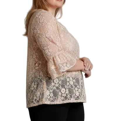 Ximena™ | Plus Size Stretch Lace Maxi Blouse