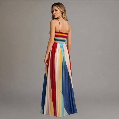 Candor™ | Vestido Maxi Colorido Luz
