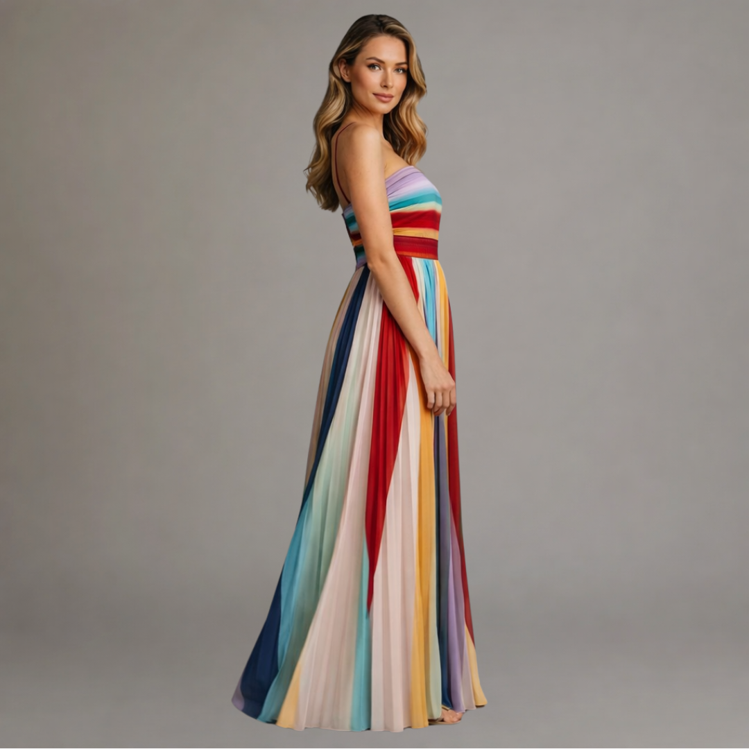 Candor™ | Vestido Maxi Colorido Luz