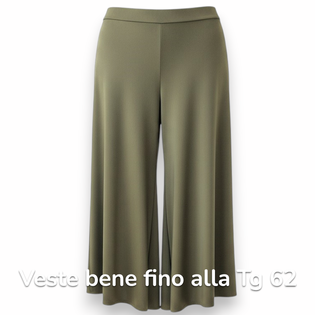 Mariana™ | Jupe-Culotte Fluide Vert Militaire