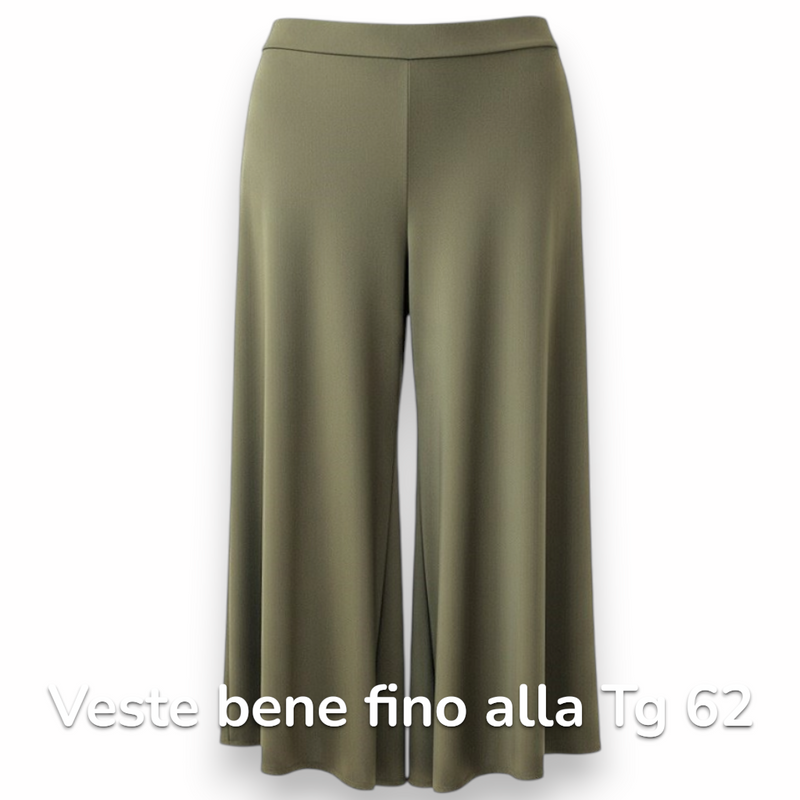 Mariana™ | Jupe-Culotte Fluide Vert Militaire