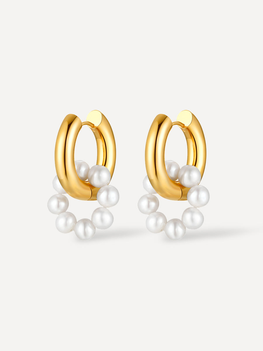 María Yasmin™ | Aros con Perlas