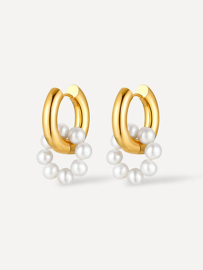 María Yasmin™ | Aros con Perlas