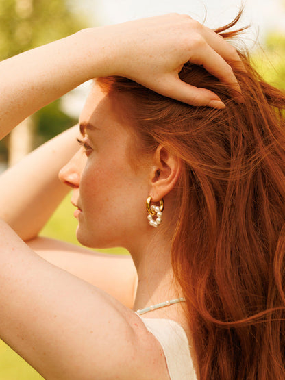 María Yasmin™ | Aros con Perlas