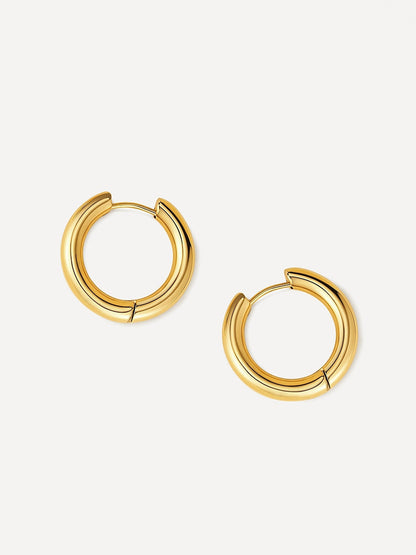 María Fe™ | Medianos Aros Brillantes de 24 mm
