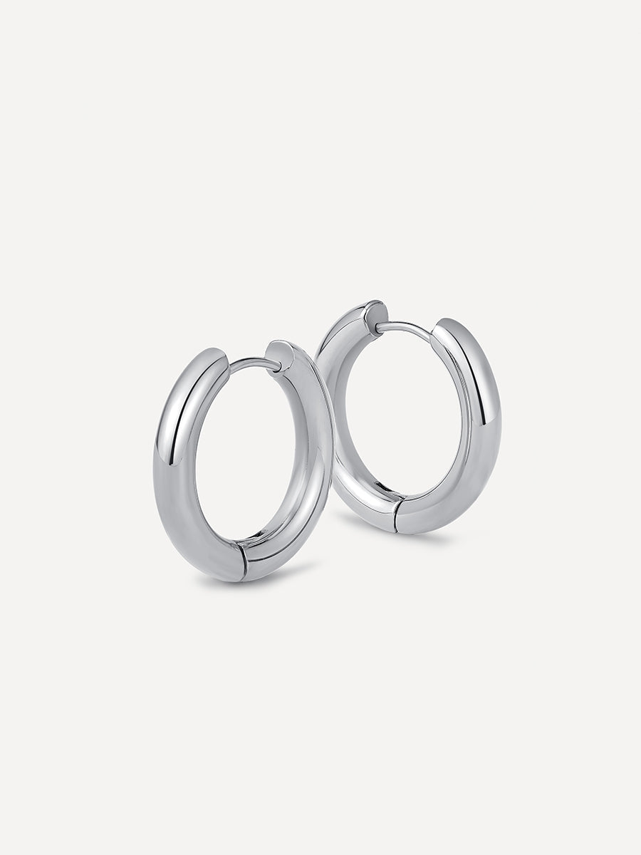María Fe™ | Medianos Aros Brillantes de 24 mm
